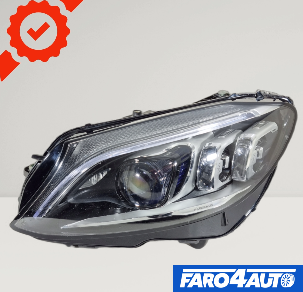 MERCEDES CLASSE C W205, PHARE CÔTÉ GAUCHE MULTIFAISCEAUX FULL LED